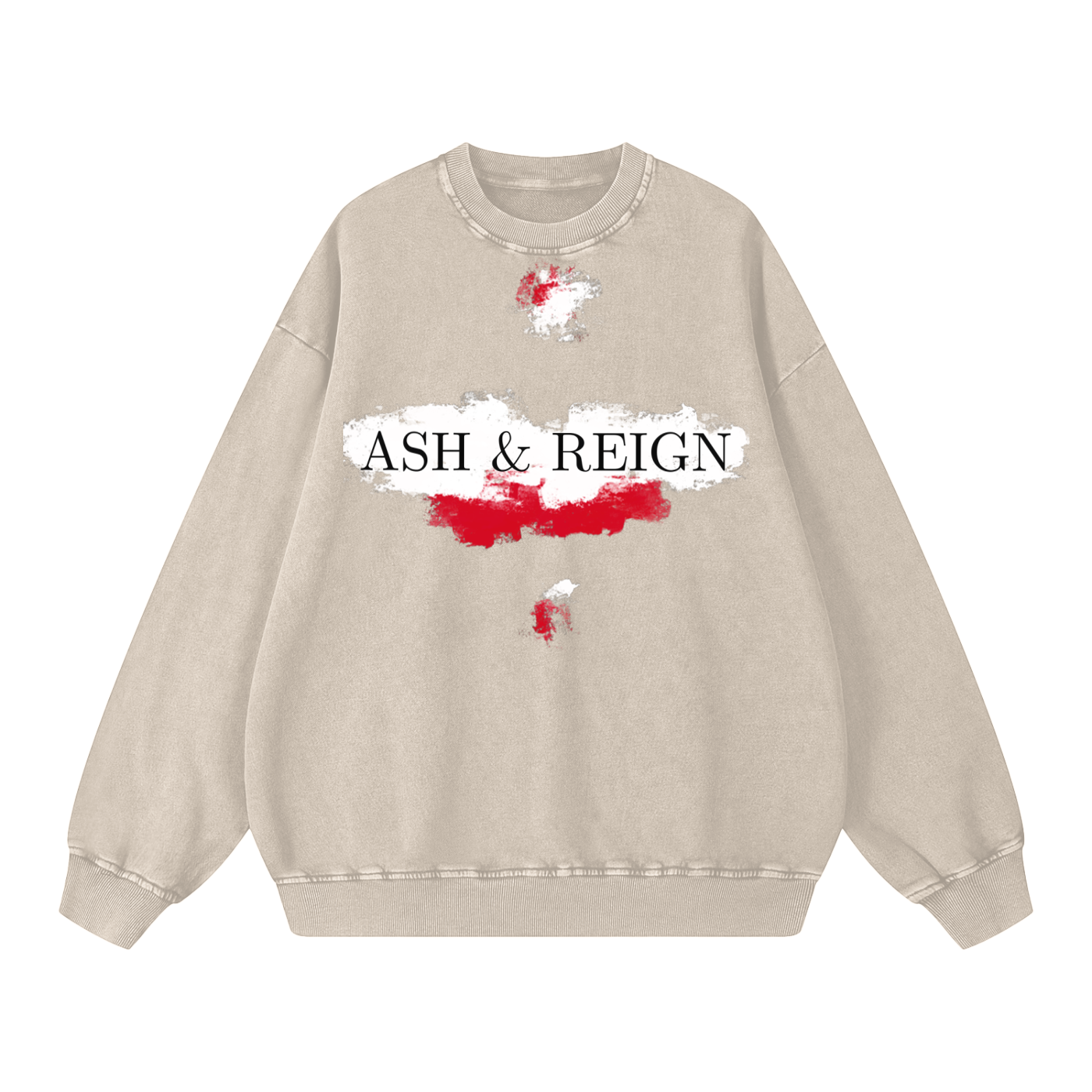 Ash & Reign Acid Wash Oversize Sweatshirt