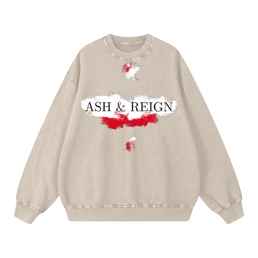 Ash & Reign Acid Wash Oversize Sweatshirt