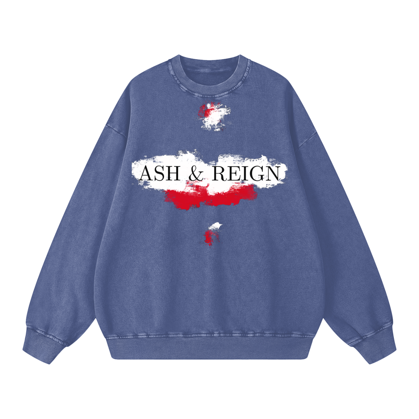 Ash & Reign Acid Wash Oversize Sweatshirt