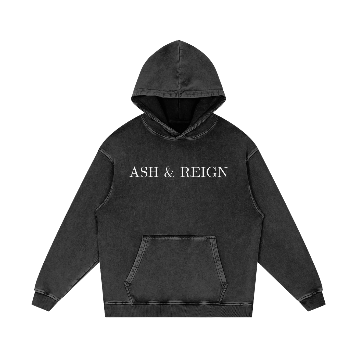 Ash & Reign Acid Wash Oversize Hoodie