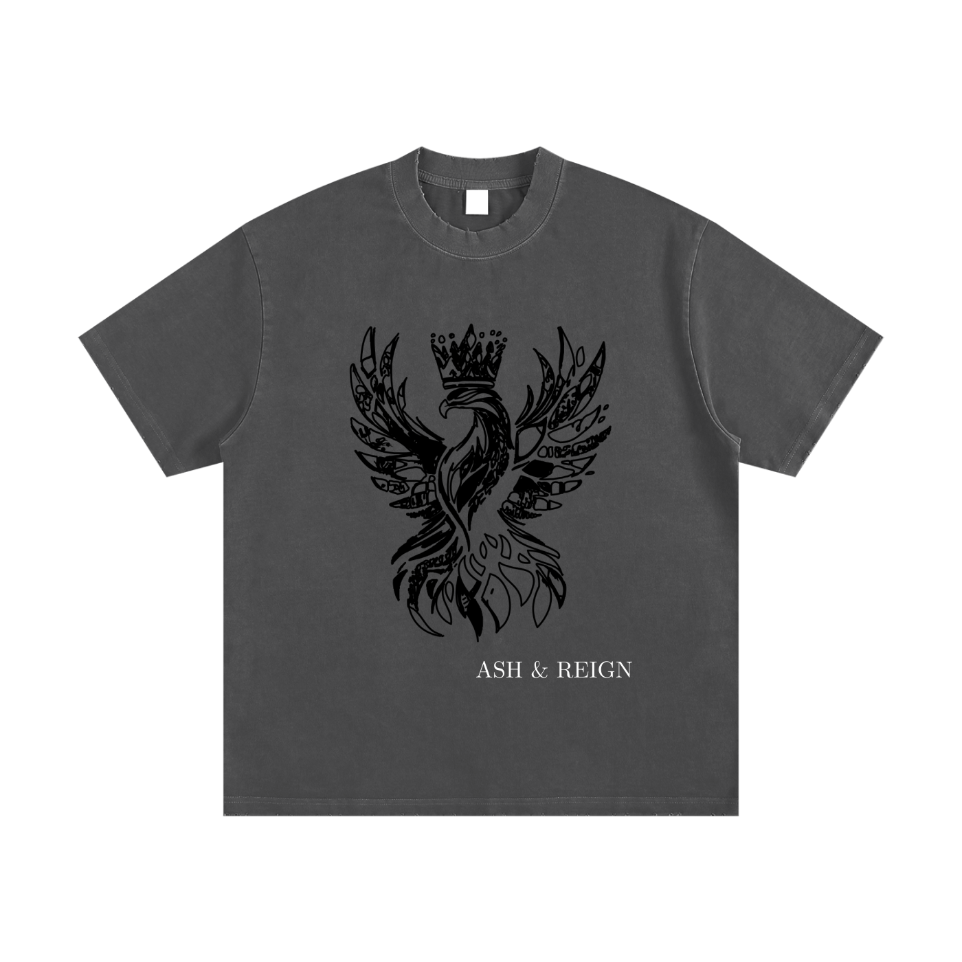 Ash & Reign Vintage Washed Frayed T-Shirt