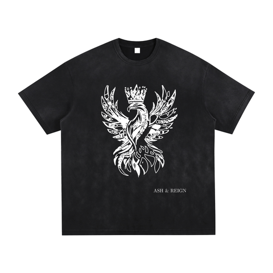 Ash & Reign Vintage Washed Hand-Frayed T-Shirt