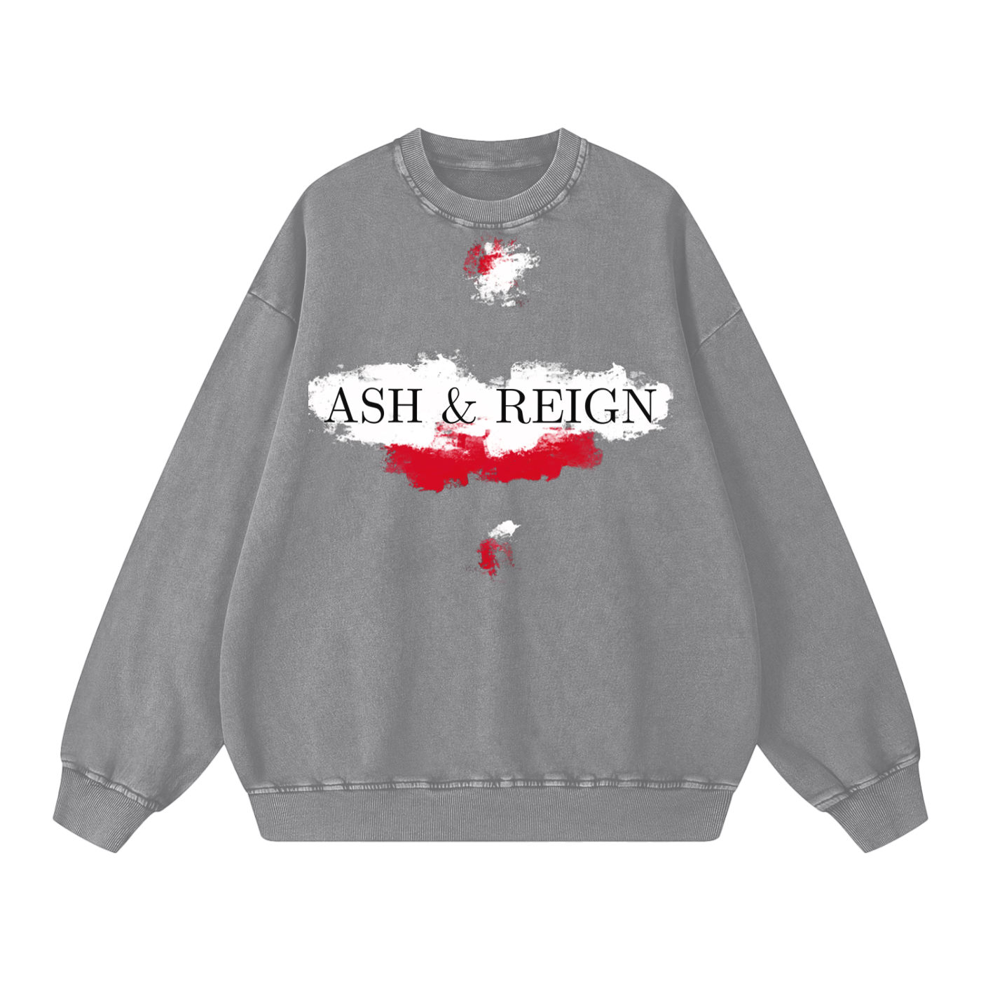 Ash & Reign Acid Wash Oversize Sweatshirt