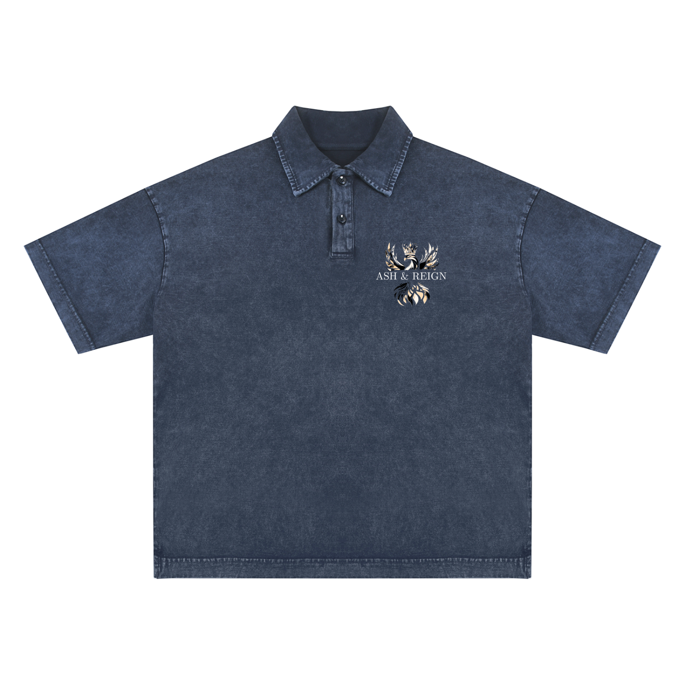 Ash & Reign Snow-Washed Polo T-Shirt