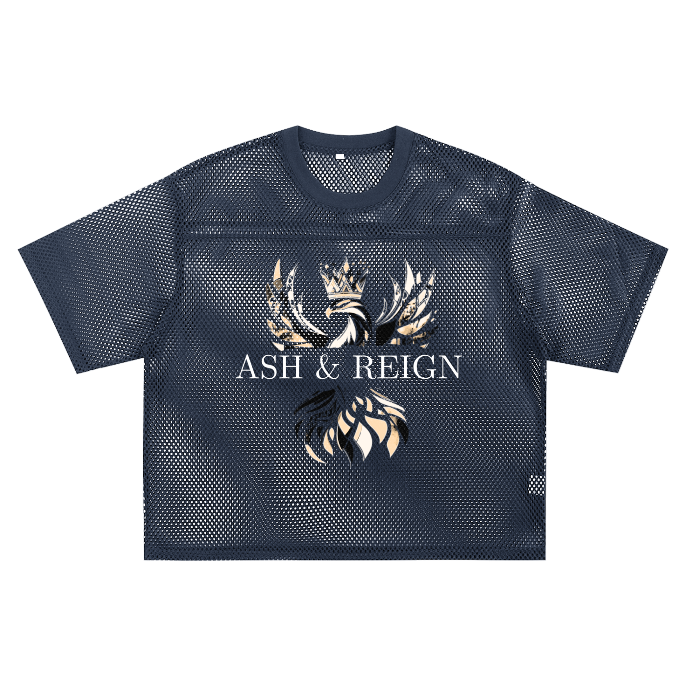 Ash & Reign See-through Boxy Net T-shirt