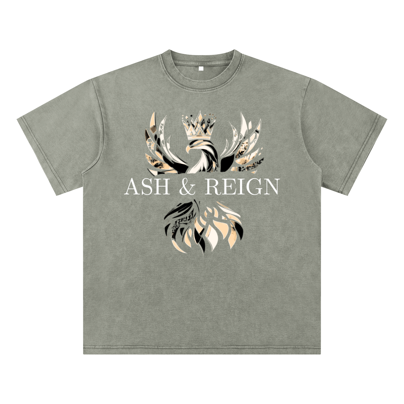 Ash & Reign Bamboo Slub Snow Washed T-Shirt