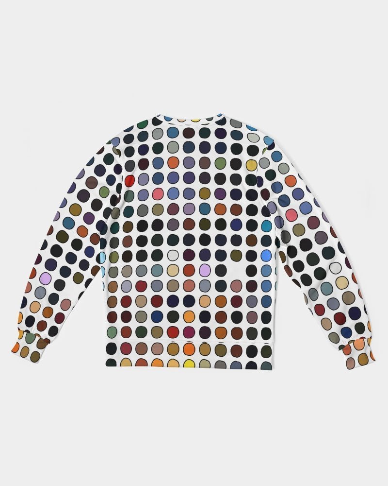 Dotted Lines Classic French Terry Crewneck Pullover - Rashaad Black