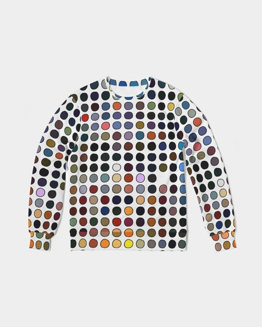 Dotted Lines Classic French Terry Crewneck Pullover - Rashaad Black