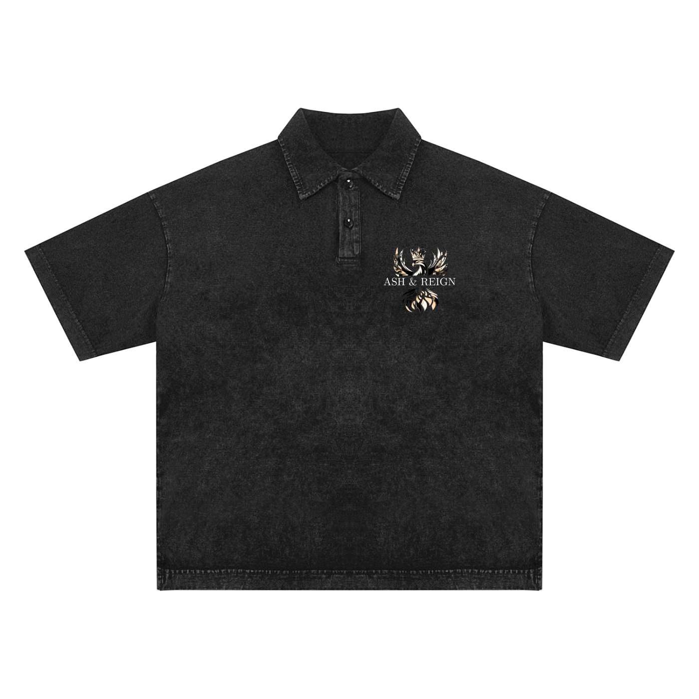 Ash & Reign Snow-Washed Polo T-Shirt