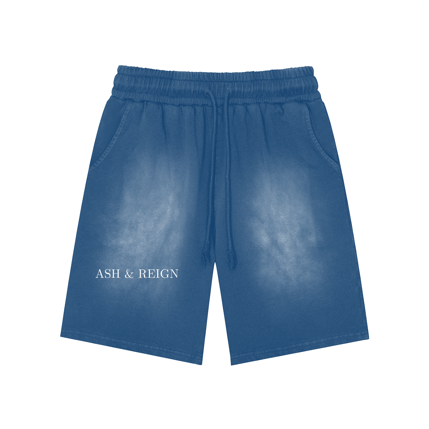 Rectangle Patch Monkey Washed Shorts - 360 GSM