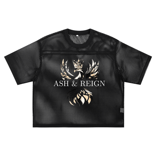 Ash & Reign See-through Boxy Net T-shirt