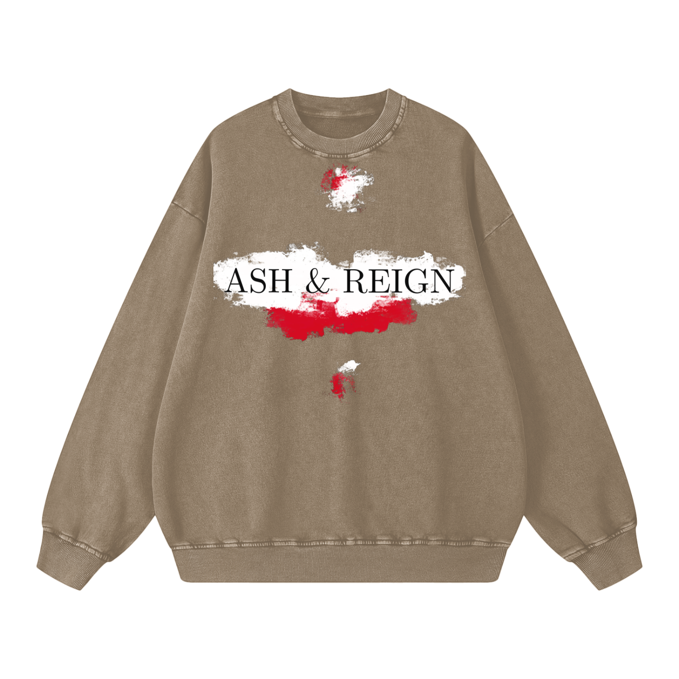 Ash & Reign Acid Wash Oversize Sweatshirt