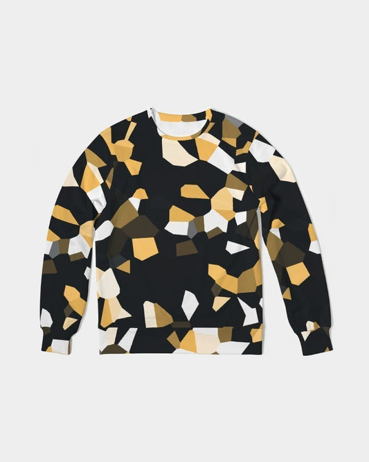 Fractal Opulence Classic French Terry Crewneck Pullover - Rashaad Black