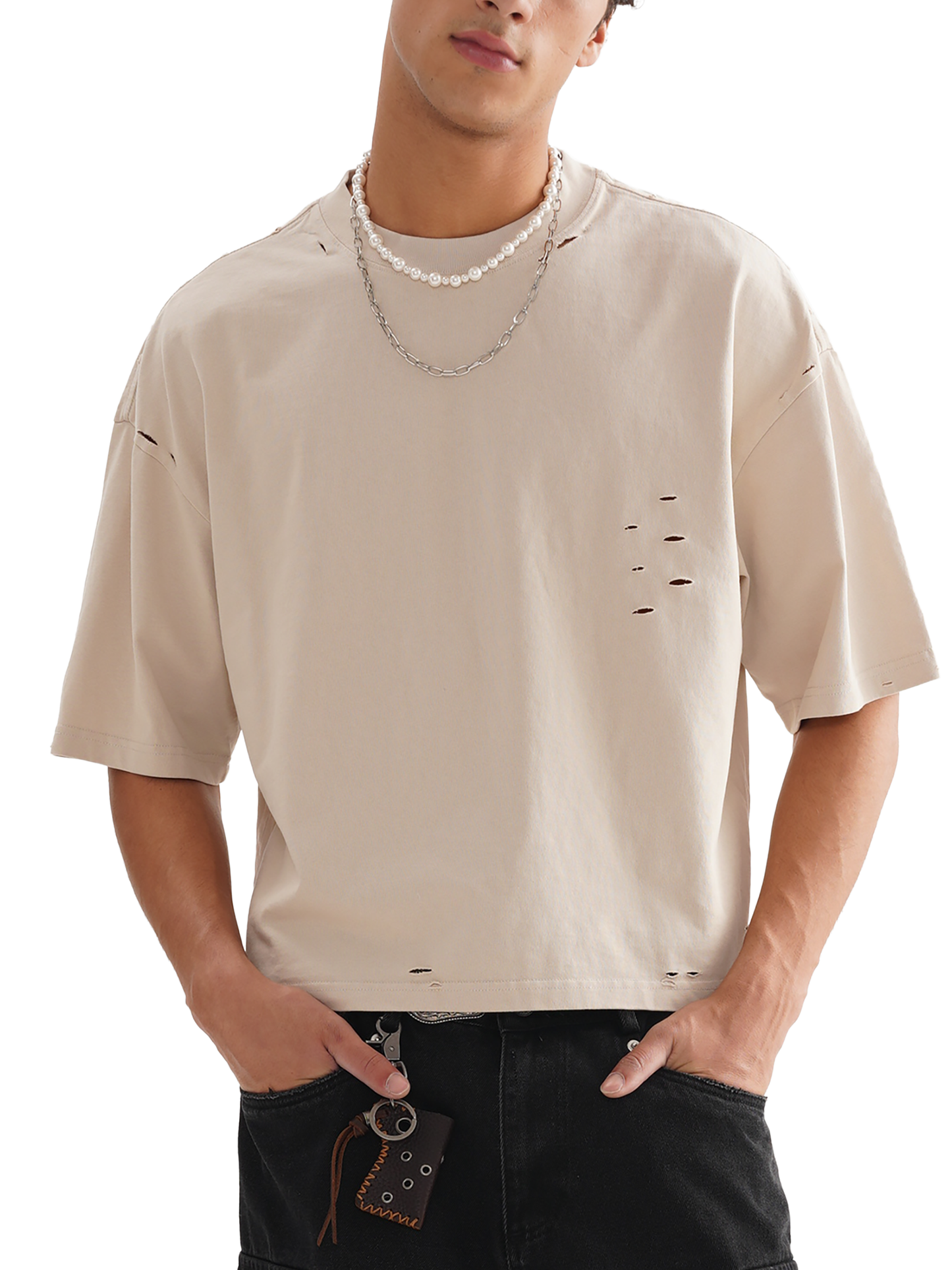 Ash & Reign Frayed Boxy Tee