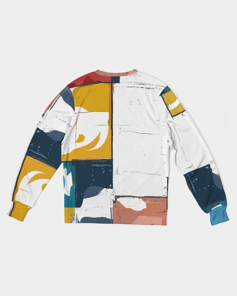 Mondrian Deconstructed Classic French Terry Crewneck Pullover - Rashaad Black