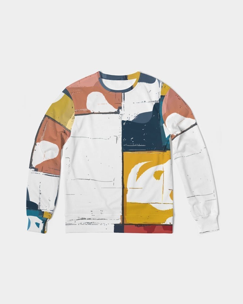 Mondrian Deconstructed Classic French Terry Crewneck Pullover - Rashaad Black