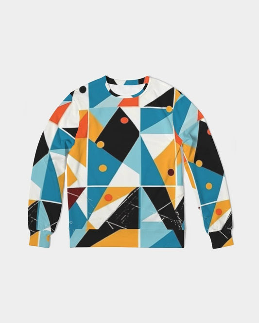 Scratched Record Classic French Terry Crewneck Pullover - Rashaad Black