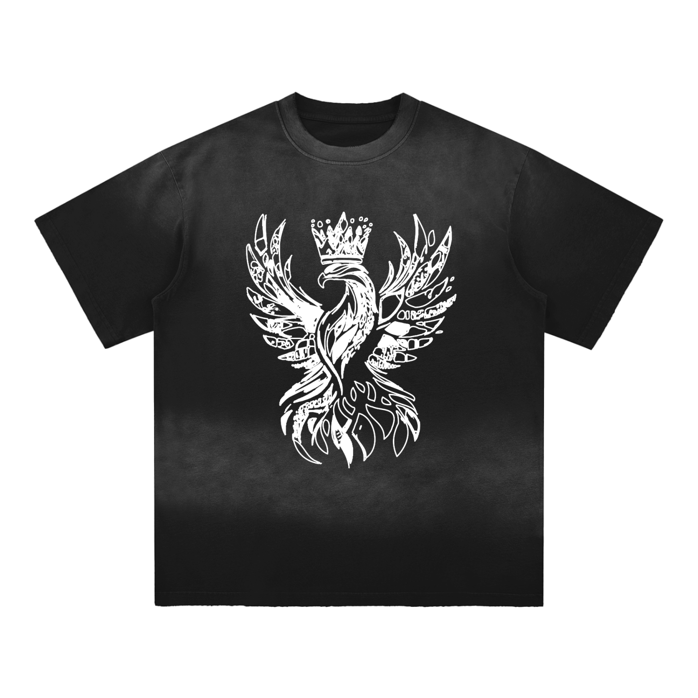 Ash & Reign Sun Fade Hand-Frayed Cotton T-Shirt
