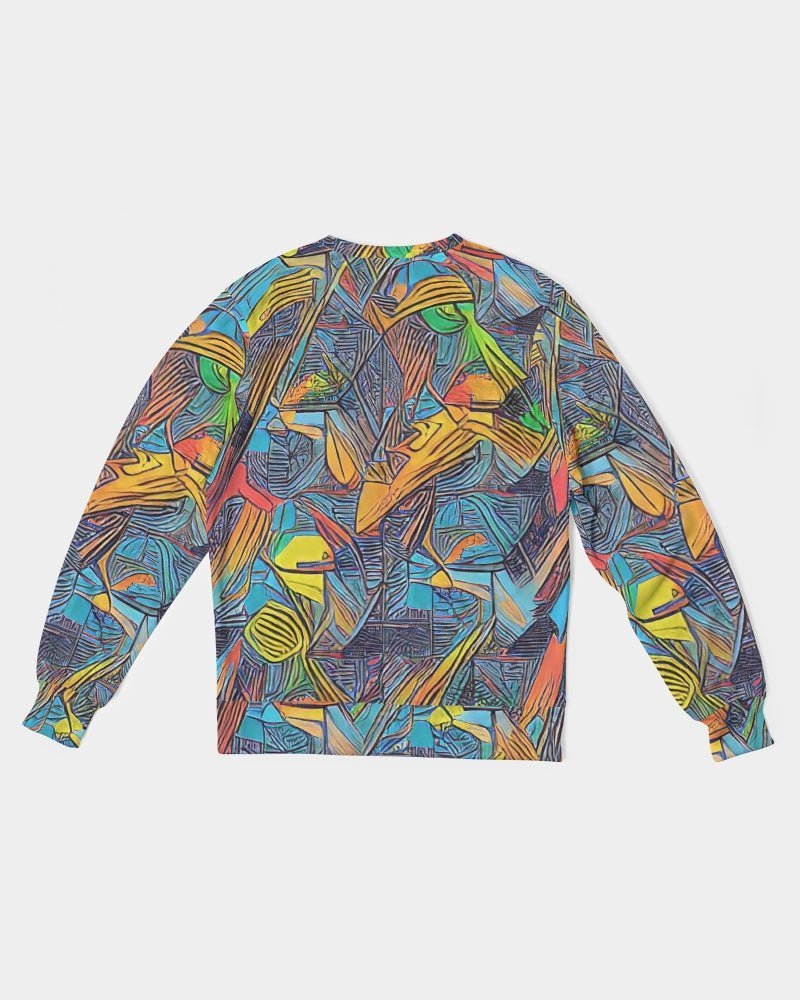 What A Colorful World Classic French Terry Crewneck Pullover - Rashaad Black